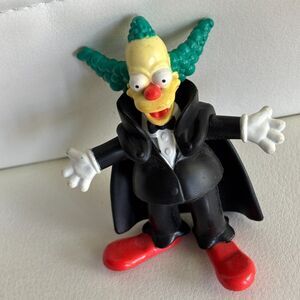 Vintage Simpsons Krusty the Clown Vampire Dracula Figure 4" Halloween Toy